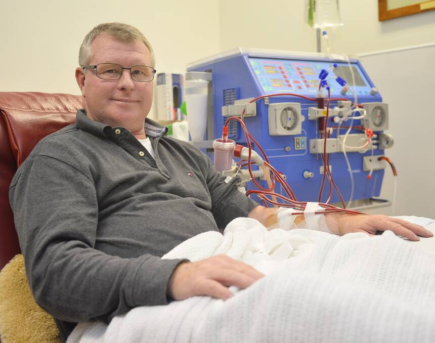 ROUTINE: SJ Weir director Brian Barnes is on kidney dialysis three afternoons a week, waiting for a kidney transplant. Picture: Dylan Burns