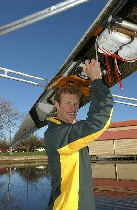 Former St Pats rower and later Ballarat Grammar rowing director Anthony Edwards prepares for his third Olympics, the 2004 Athens Games.