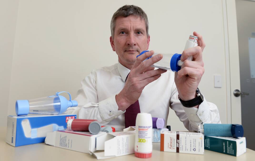 EQUIPPED: UFS pharmacist Peter Fell urges people to have preventations in place ahead of likely thunderstorm asthma conditions. Picture: Kate Healy