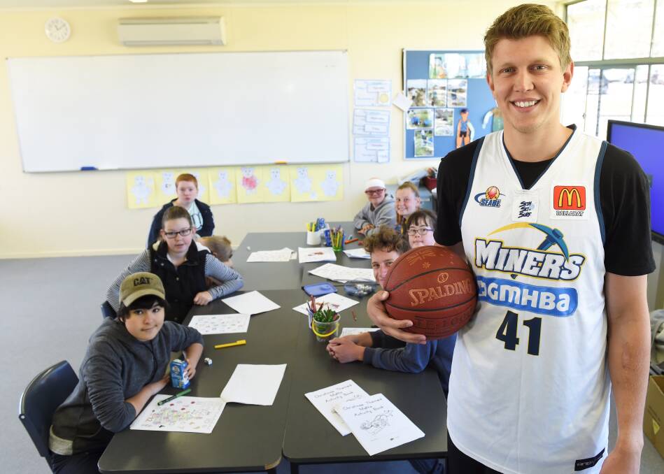 TALL ORDER: Miners centre Chris Smith can hardly wait to start teaching at Ballarat Specialist School afer a long preparation. Picture: Lachlan Bence