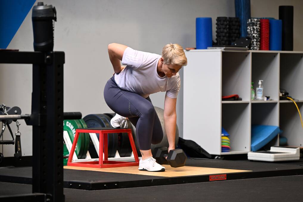 Training smarter not harder has long been Kathryn Mitchell's mantra to stay in the game. She has found a new training base in Federation University's high performance centre. Picture by Adam Trafford