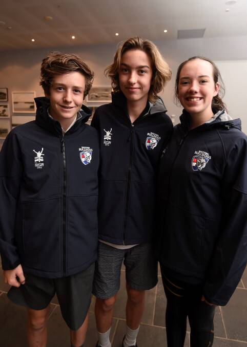 WHITTEN PROJECT: Lawson Prendegast, Finn Norris-Cluning, Madie Dunn. Picture: Lachlan Bence