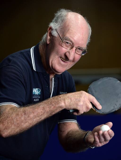 EXPERIENCED: Alex Maher, who turns 80 this week, has been playing table tennis for more than 60 years and still contests A-grade competition. Picture: Kate Healy