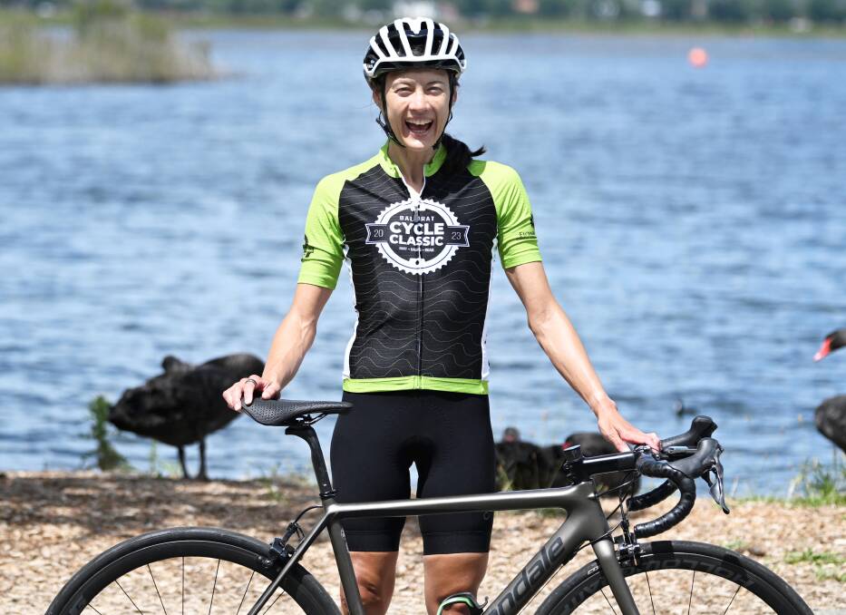 Para-cyclist Alana Forster has become a Ballarat Cycle Classic ambassador, raising awareness for the city's homegrown cancer research at the Fiona Elsey Cancer Research Institute. Picture by Lachlan Bence