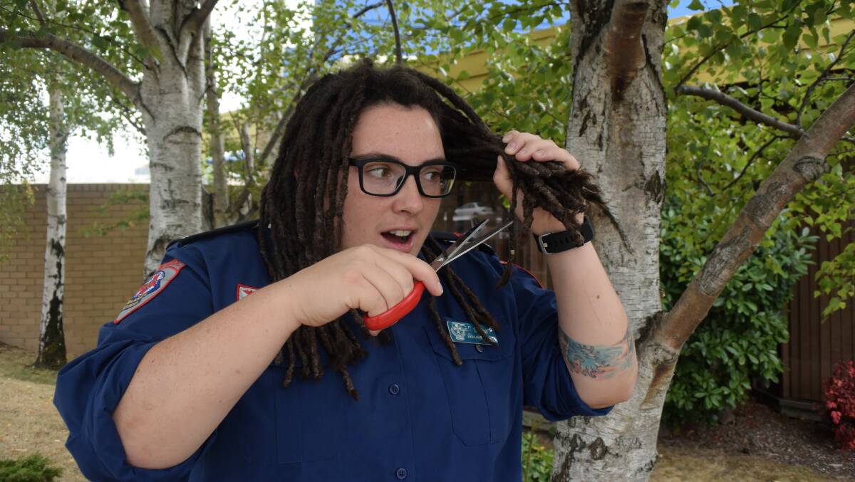 Paramedic Sasha Peers chopped off her 10-year-old dreadlocks for World's Greatest Shave last year. 