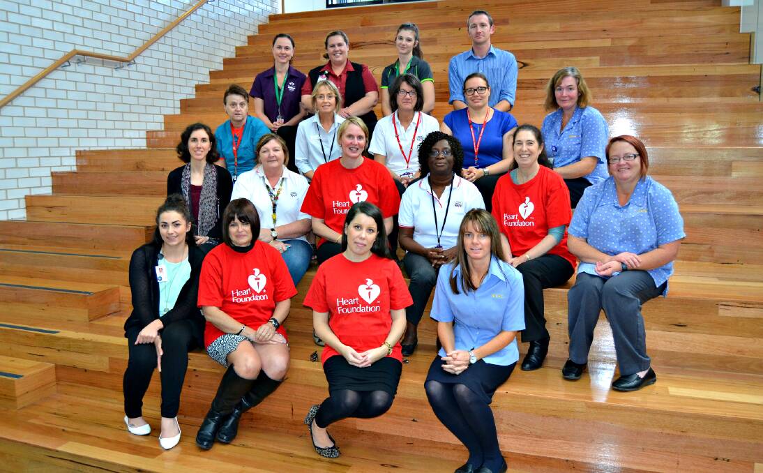 BEATING AS ONE: Health professionals from the Heart Foundation and other local health services get ready for National Heart Week.
