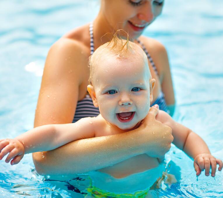 WATER BABY: The lifesaving skills learned at swimming lessons help your child become safe and strong in the water.


