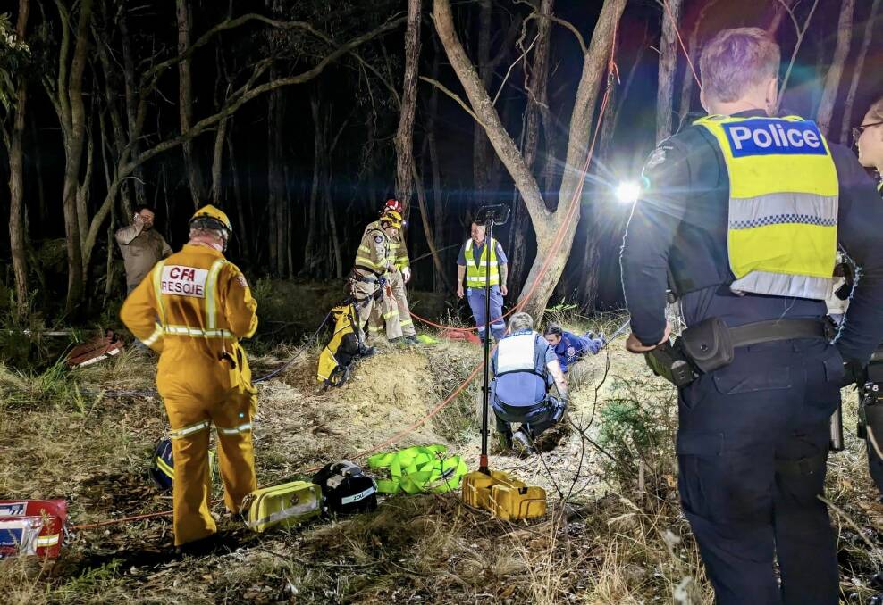 Emergency crews on scene. Picture from Ballarat SES