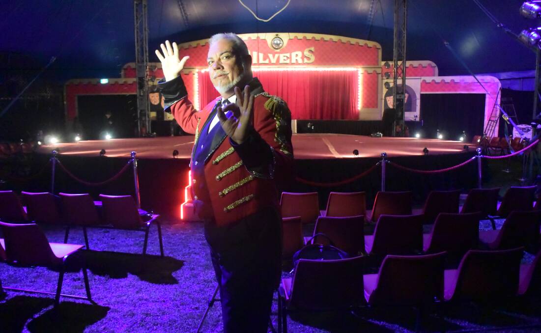 Silvers Circus Ringmaster Simon Tait ready to perform some magic and illusions under the big top tonight. The circus is in town at the Ballarat Showgrounds until August 13. 