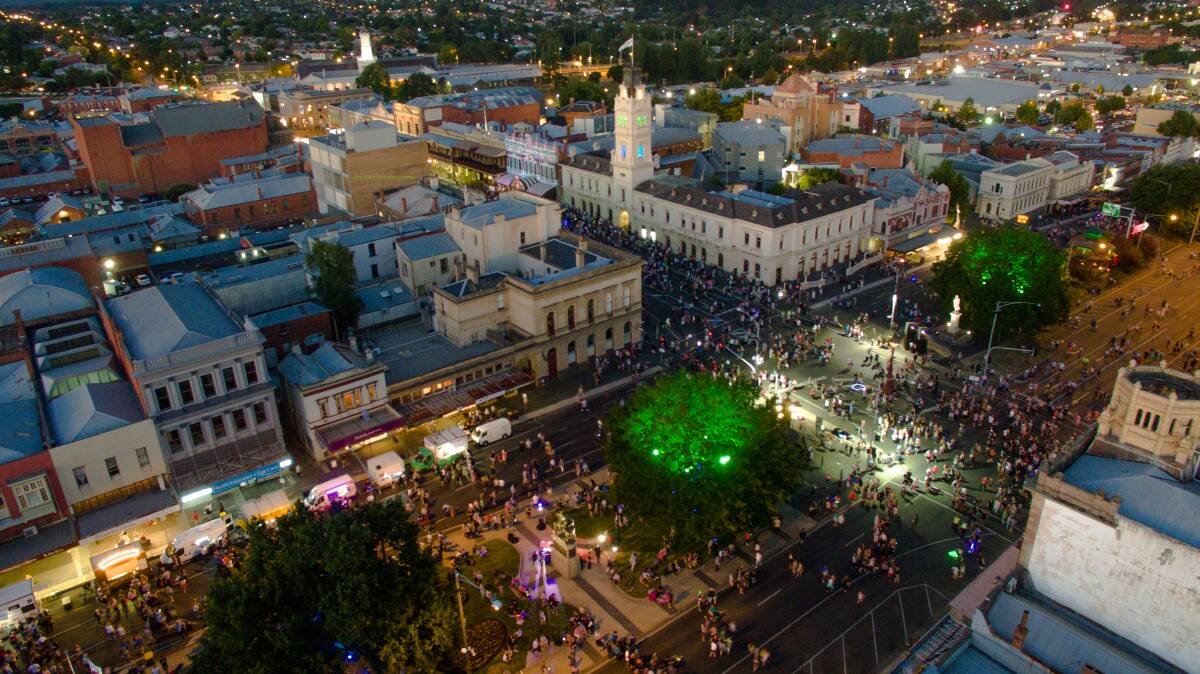 Finalist: Ballarat's White Night event in March which is a finalist in the Australian Event Awards, a competition which recognises the best events nationwide, along with Sovereign Hill's Christmas in July Winter Wonderlights. 