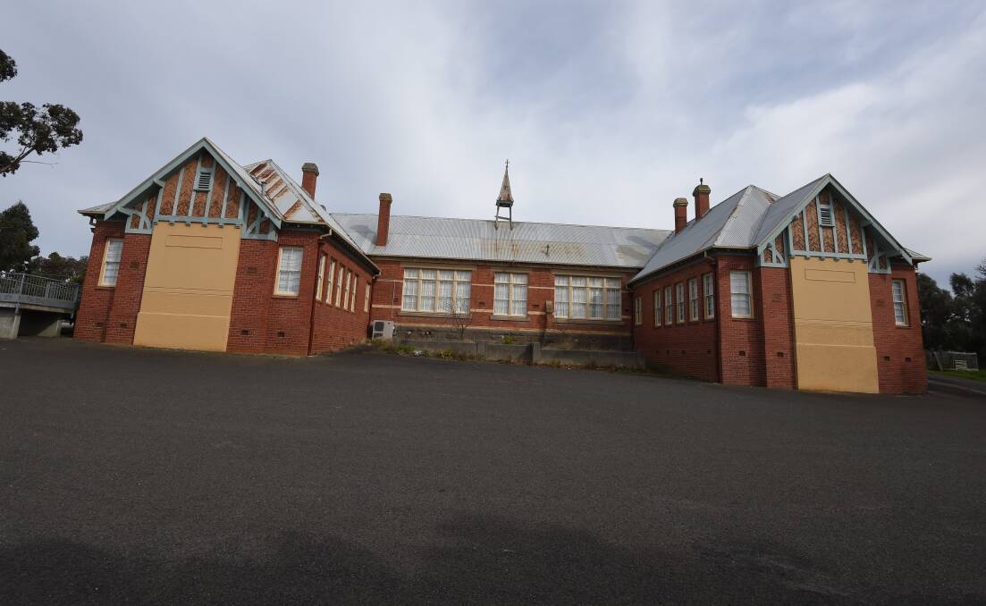 Heritage galore: The facade of the old Golden Point Primary School, which is on the market for use by community groups. Picture: Lachlan Bence. 