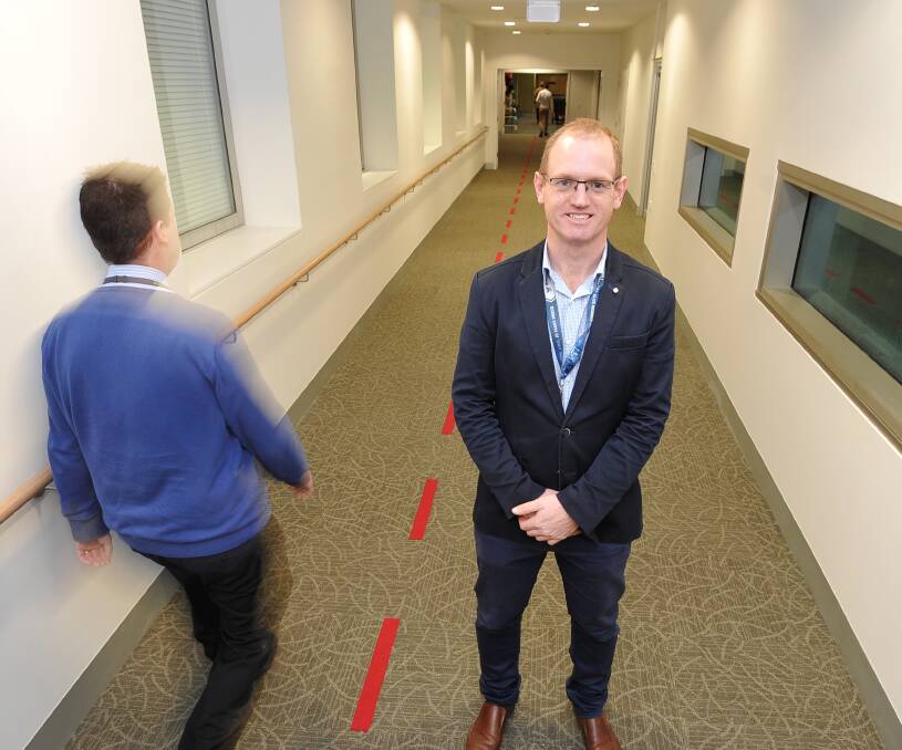 SIGNIFICANT MILESTONE: Director of Property and Infrastructure Gerard Kennedy at the opening of Ballarat Base Hospital's new hallway linking the old and new facilities