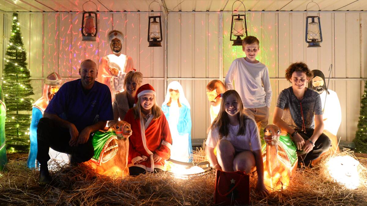 Bright: Annie Rinaldi and her family won The Courier's Christmas Lights Competition in 2014. Picture: Kate Healy
