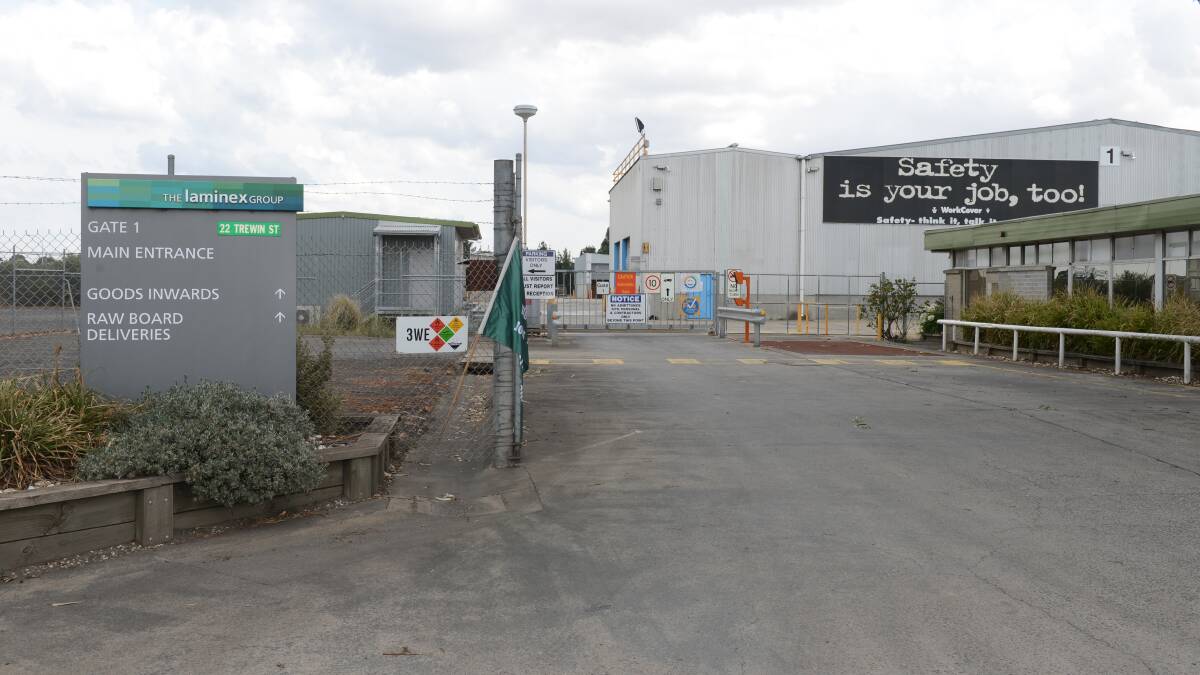 The main entrance to the Laminex site in Wendouree. Picture: Kate Healy