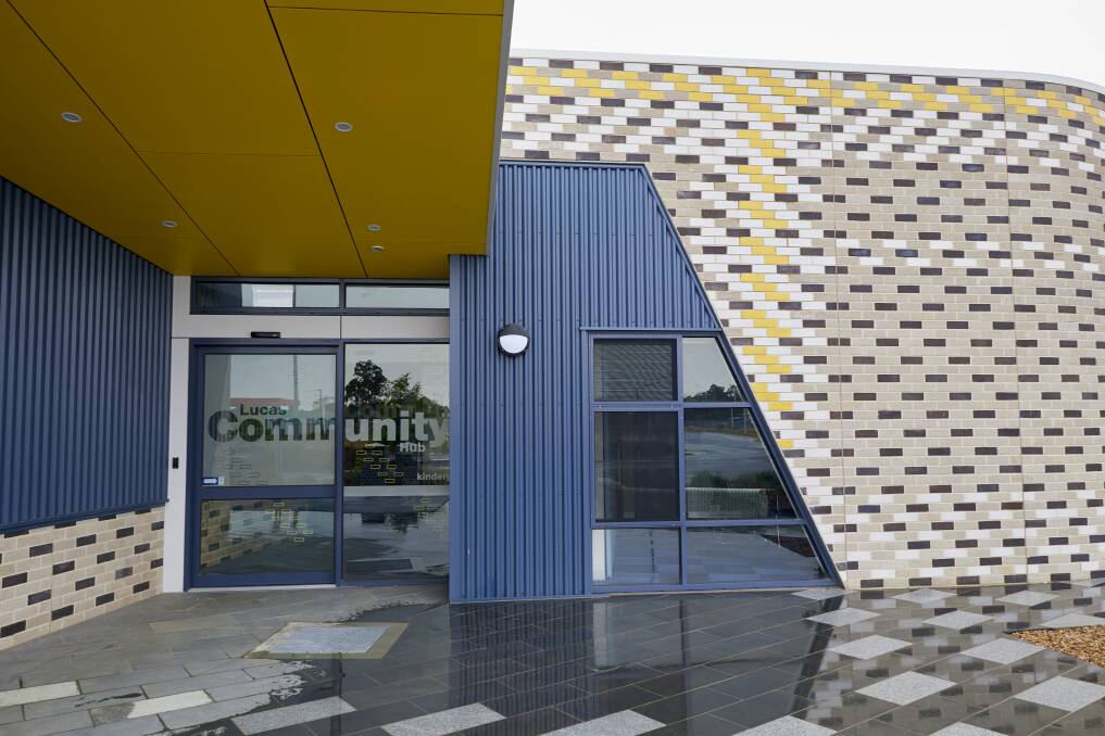 Open: The main entrance for the Lucas Community Hub, a $4 million facility which officially opened this week. 