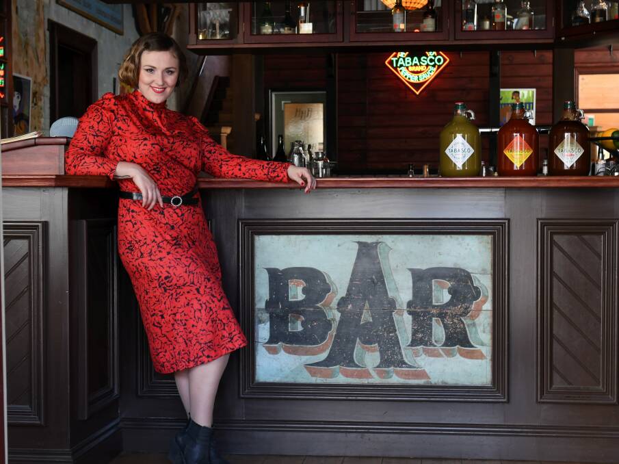 Lean in: Performer Clare Ellen O'Connor has returned to her hometown to play a single show at Nouvelle Orleans on Saturday night. Picture: Lachlan Bence