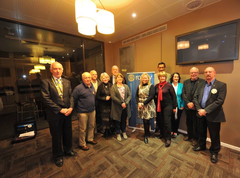 GENEROUS: Representatives from the various Ballarat charities and organisations at the Rotary Club of Wendouree's dinner.