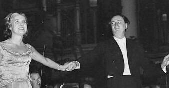 STAR DUO: Ballarat-born soprano Elsie Morison and her internationally renowned conductor Rafael Kubelik. She retired from her career soon after her marriage.