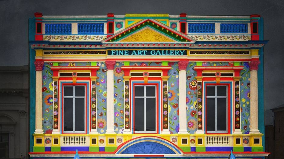 TRANSFORMED: The CBD in Ballarat, including the Fine Art Gallery, will come to life in lights for White Night.