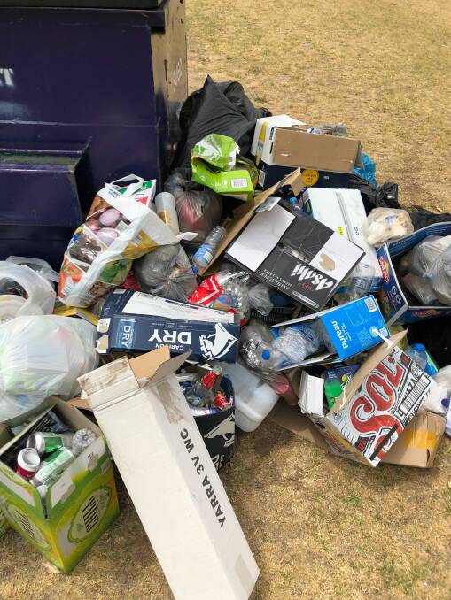 DISGUSTED: This is just some of the rubbish left along the foreshore of Lake Burrumbeet after the Australia Day long weekend.