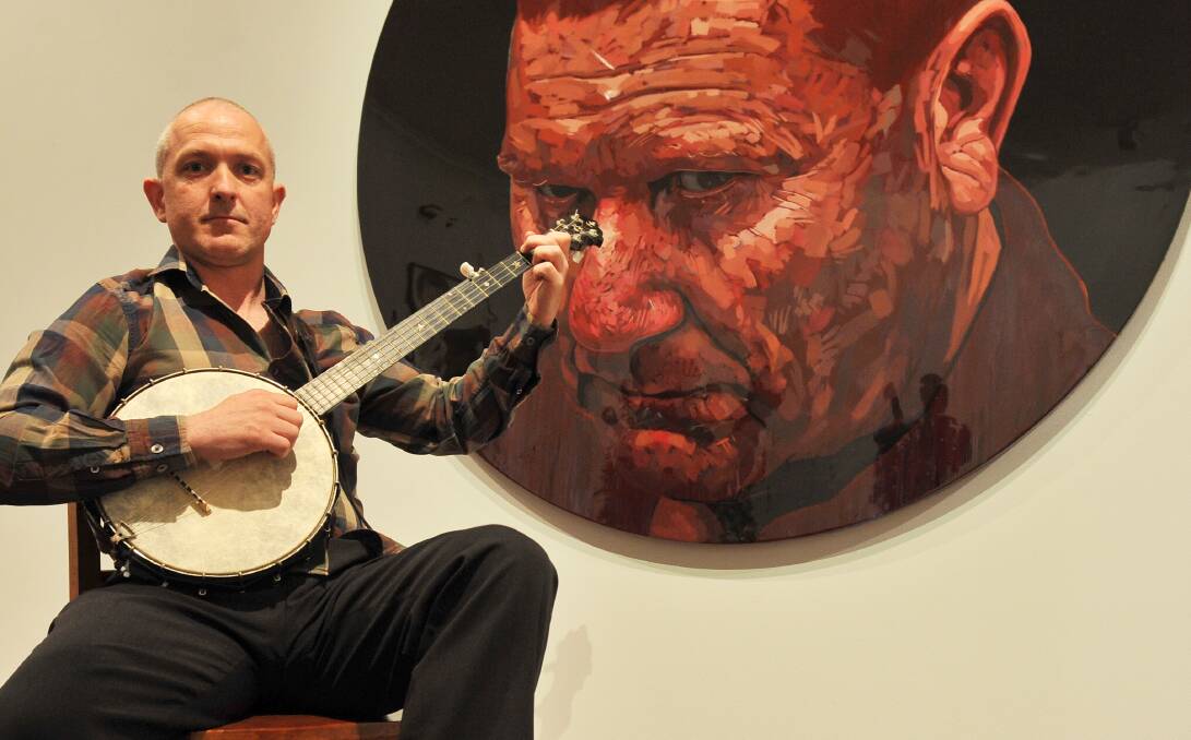 LAST CHANCE: Simon Carroll will be performing during the final days of the Archibald Prize exhibition at the Art Gallery of Ballarat. Picture: Lachlan Bence