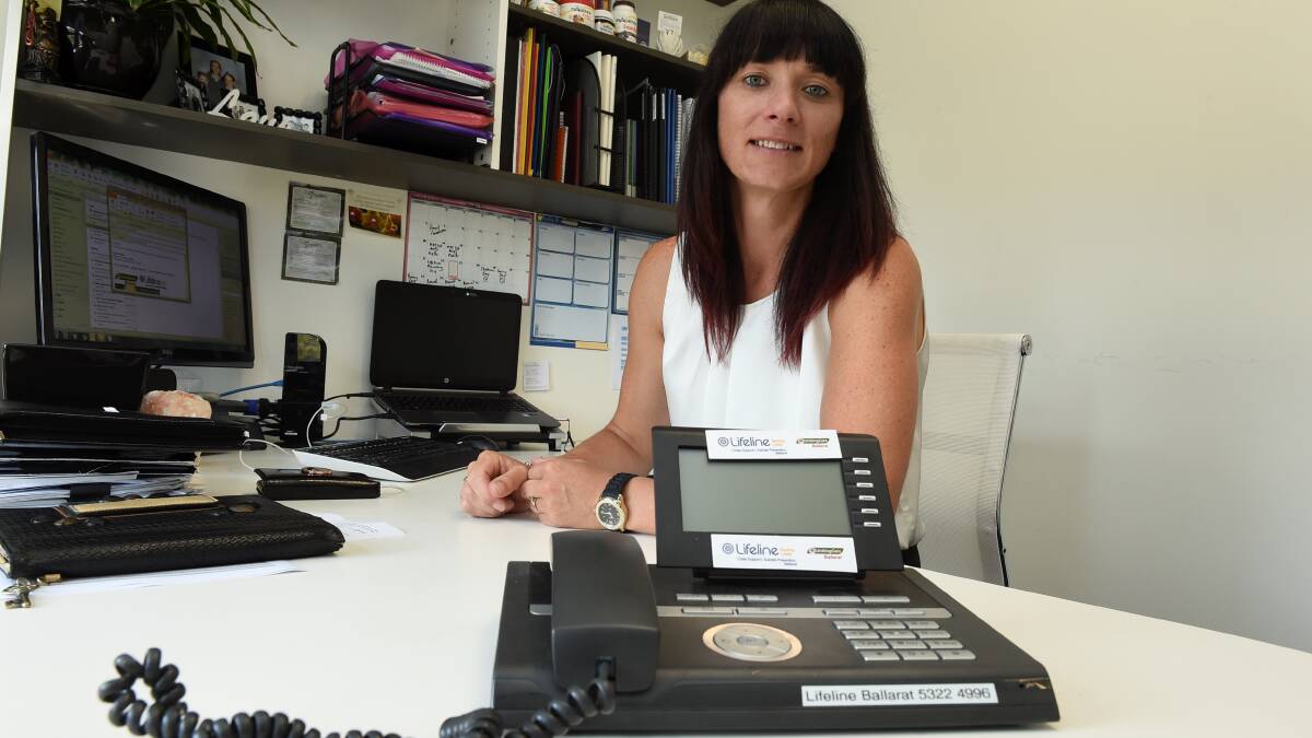 READY: Lifeline Ballarat manager Kellie Dunn wants more people to talk about suicide. Picture: Lachlan Bence. 