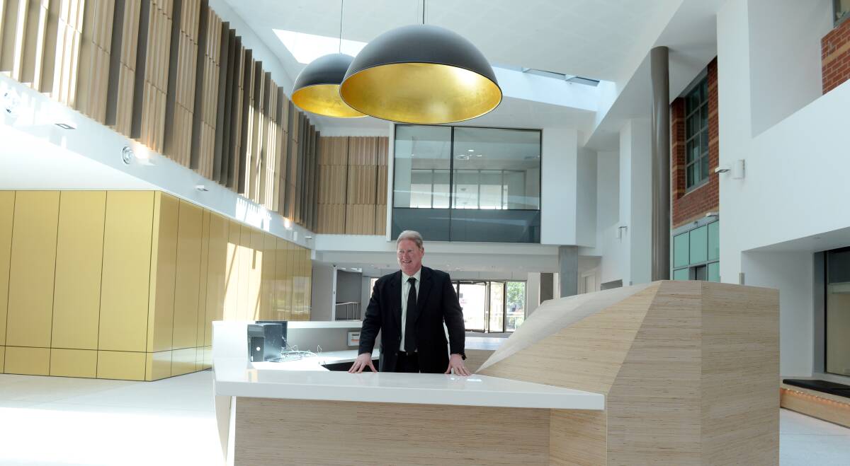 SPACIOUS: Ballarat Health Services director corporate services Russell Hardy inspects the new Drummond Street North-facing wing. Pictures: Kate Healy