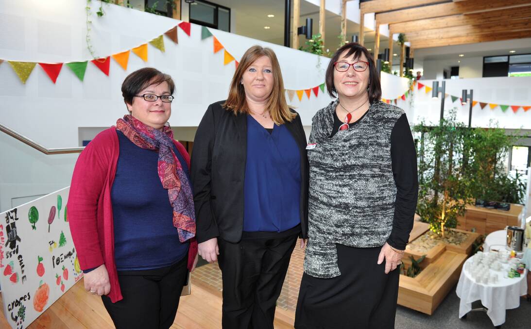 PARTNERS: Federation University's Dr Marg Camilleri, left, Central Highlands Community Legal Centre co-ordinator Lisa Buckland and Ballarat Community Health CEO Robyn Reeves.