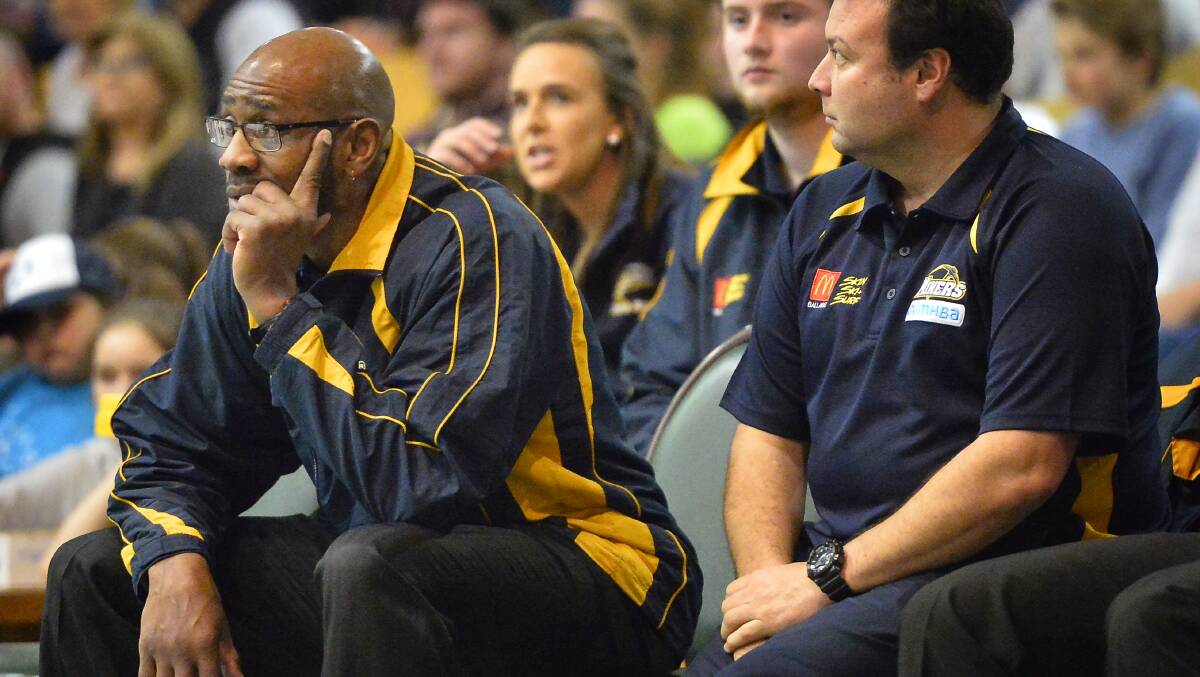 Miners coach Eric Hayes watches on.  Picture: Dylan Burns.  
