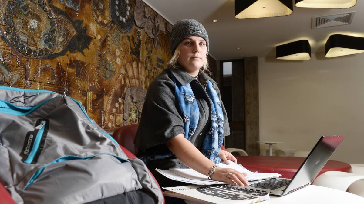Among those hit: FedUni psychology student Amy Rickard is concerned about the impact of the federal government's changes to the HECS-HELP system, announced on Tuesday.    Picture: Kate Healy.   