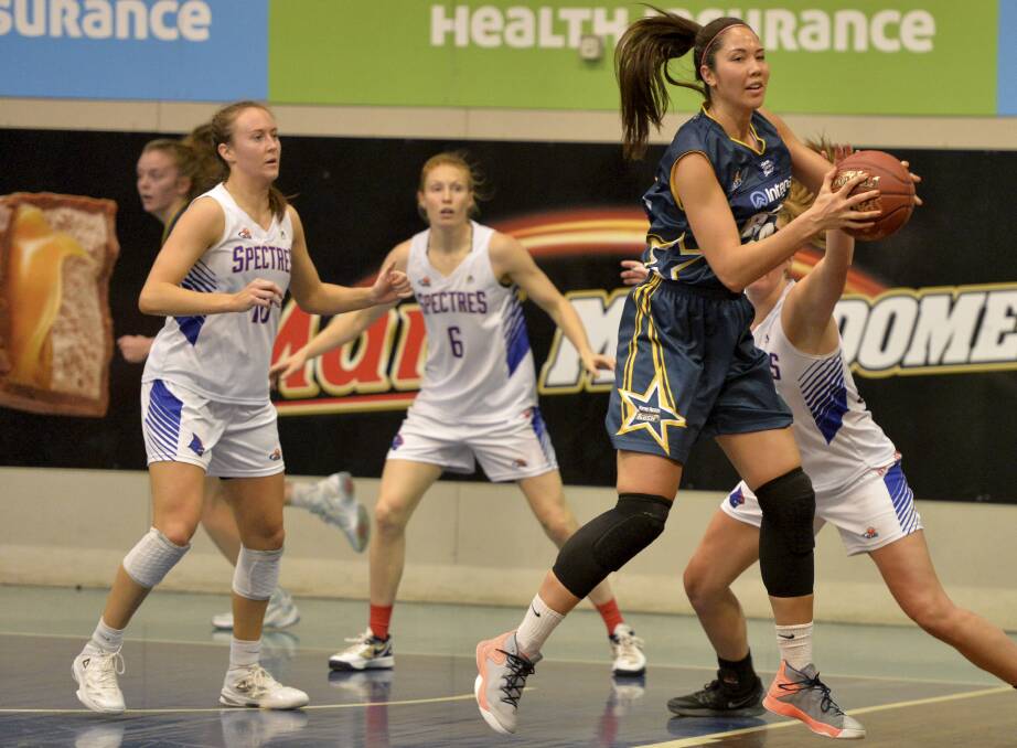 Turning the tables: Ballarat Rush's Joy Bourke during the round eight loss to the Nunawading Spectres, who they will face again this weekend at Nunawading Stadium.  Picture: Dylan Burns.