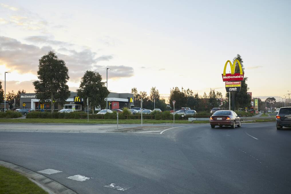 Fast food strip: Albert Street in Sebastopol, which boasts a McDonald's, KFC and will soon feature Hungry Jack's.  
