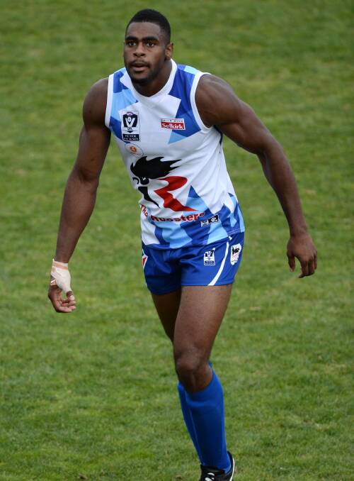 Making another change: Former North Ballarat Rooster Eric Wallace has been signed by NFL club the Carolina Panthers after three seasons playing Australian Rules Football.  Picture: Adam Trafford.  