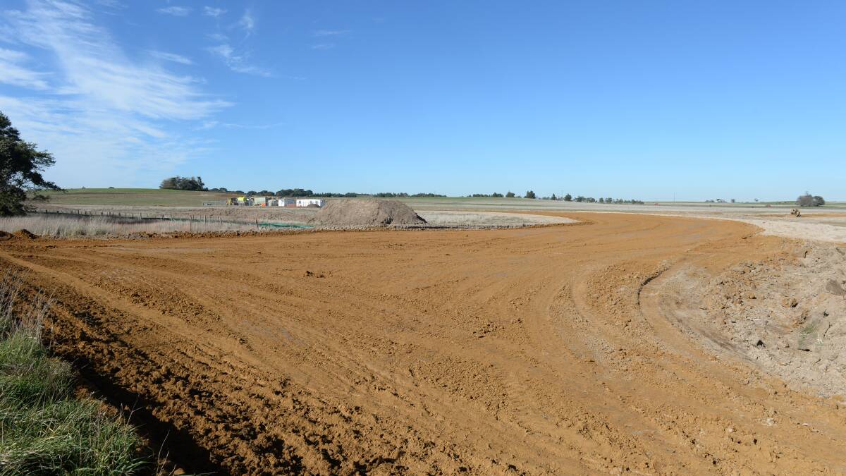 Earthworks have begun on the new Central Victoria Livestock Exchange in Miners Rest.  Picture: Kate Healy.  