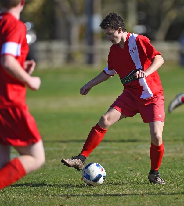 In control: Ballarat's Harrison Avers shows off his skills during his side's 5-3 win over Creswick on the weekend.  Picture: Luka Kauzlaric.  