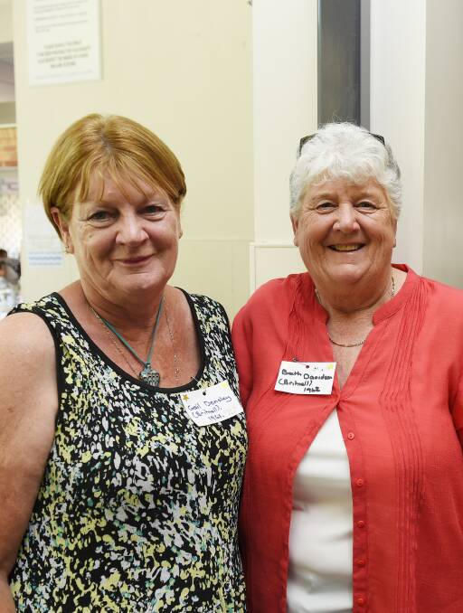 Reunion: Gail Densley and Beth Davidson at the Ballarat Girls School reunion.  Picture: Luka Kauzlaric.