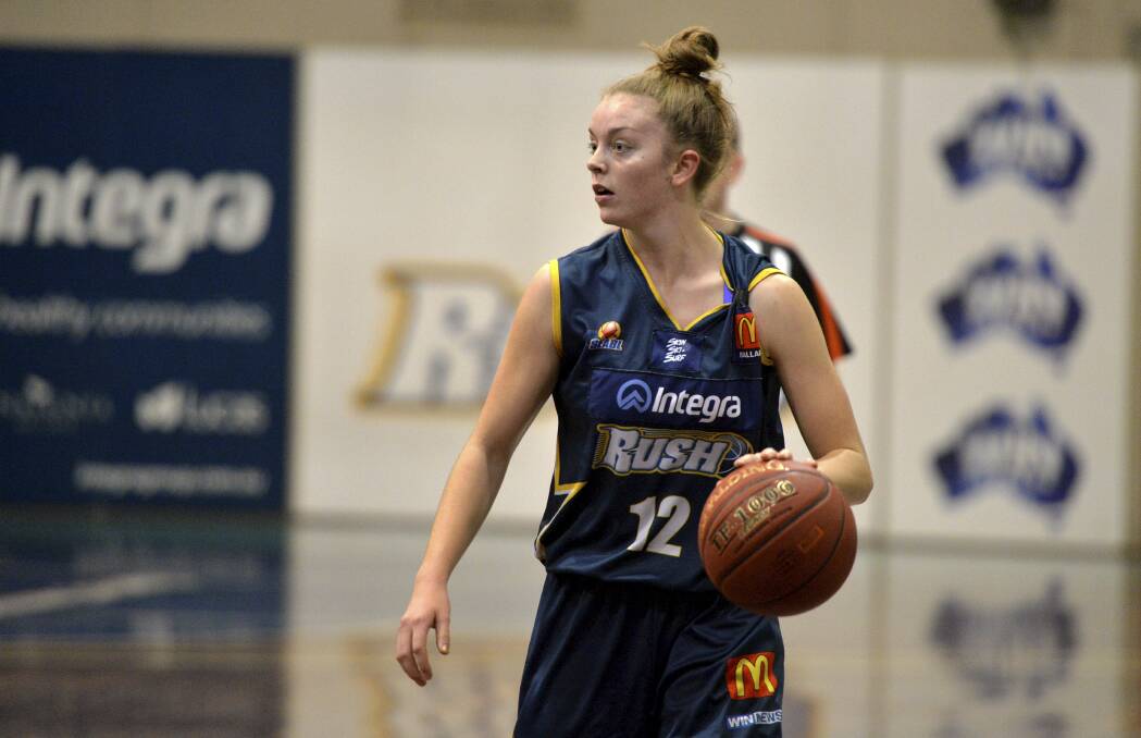 Industrious: Abbey Wehrung was one of the Rush's stronger performers against Kilsyth, scoring 20 points and accruing four rebounds.  Picture: Dylan Burns.  