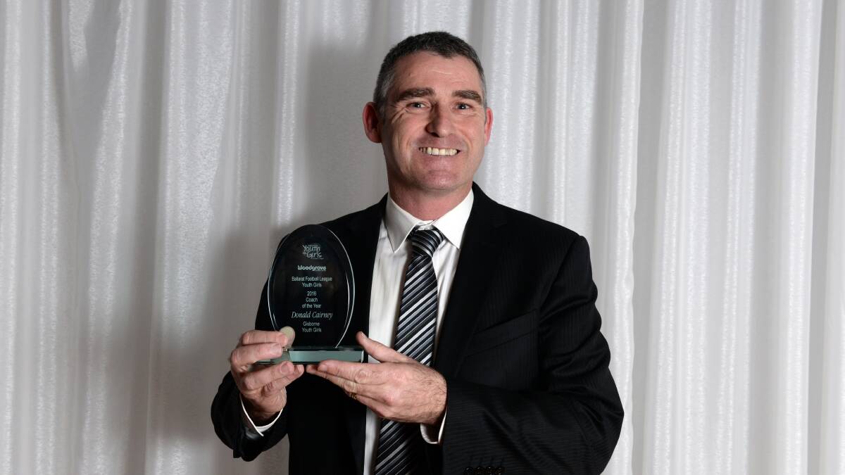 Gisborne's Donald Cairney takes home the coach of the year award.  Picture: Kate Healy. 