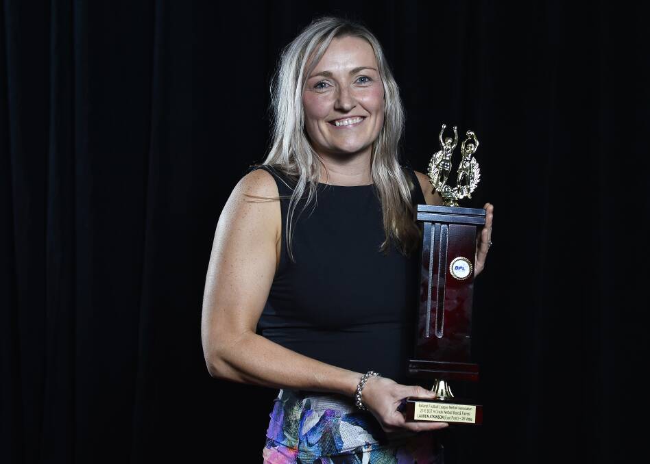 Done it again: East Point's Lauren Atkinson has taken out the prestigious Sally McLean Trophy for a second straight year.  Picture: Dylan Burns. 
