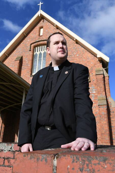 Welcome: Reverend Chris Keast has offered to marry a Ballarat couple who were turned away from another church after the bride-to-be voiced her support for same sex marriage on Facebook. Picture: Lachlan Bence
