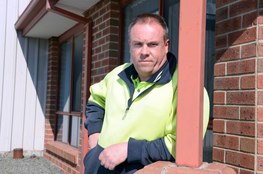 No product: Jeremy White ordered $8600 in windows from Ballarat Windows and Doors in May but is yet to receive the product or a refund. Picture: Kate Healy 