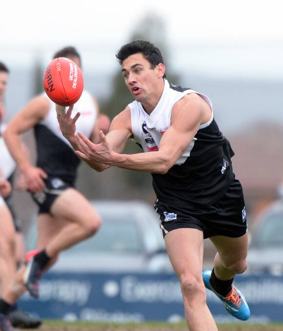 Dominated: James Keeble was one of the few Roosters to hit the scoreboard in North Ballarat's 85-point loss to Essendon in their second round VFL clash. Picture: Kate Healy.