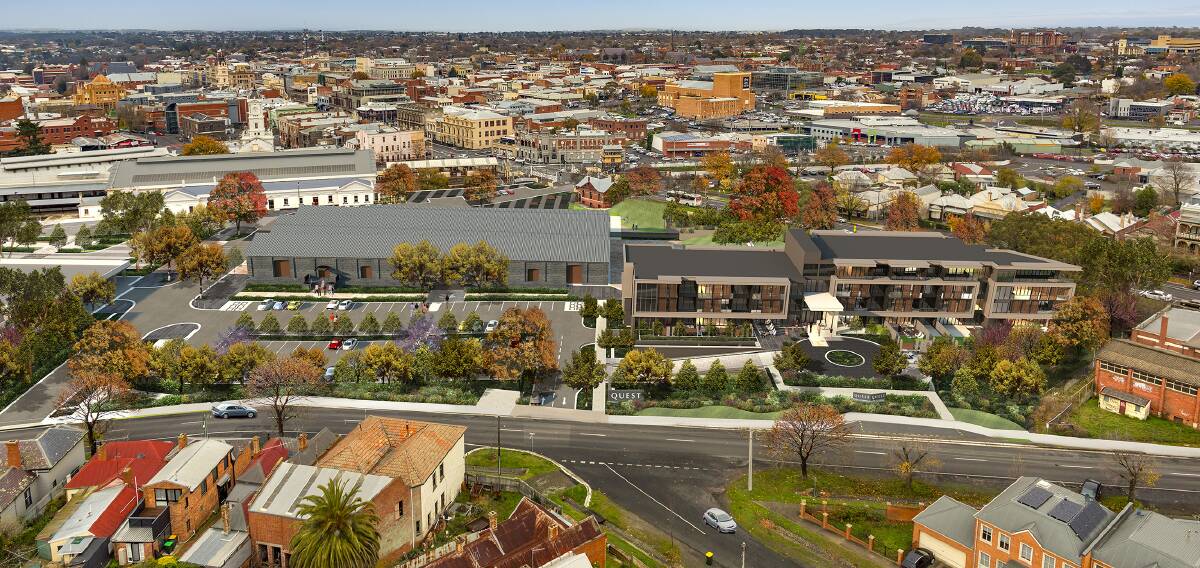 Artistic impression: Works on the Ballarat Station Precinct were due to begin in September but are reliant on approval from Heritage Victoria.   