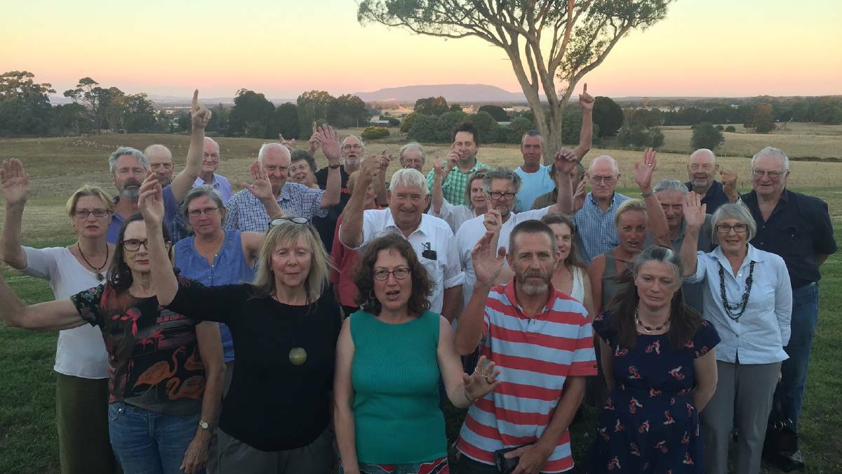 CONCERN: Trentham residents meet with the Hepburn and Macedon mayors earlier this year. Hepburn Shire Council will look at reducing the speed on Pearsons Road.