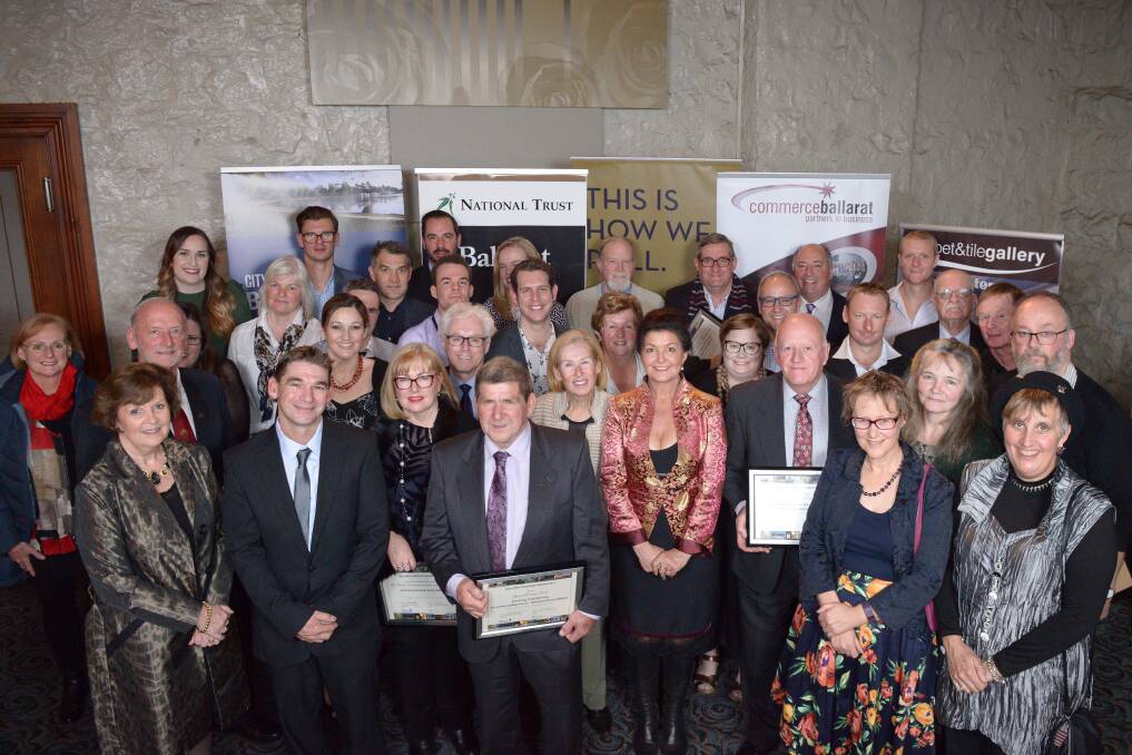Acknowledged: Members of the Ballarat business, construction and volunteer communities were honoured for preserving the city's heritage.  