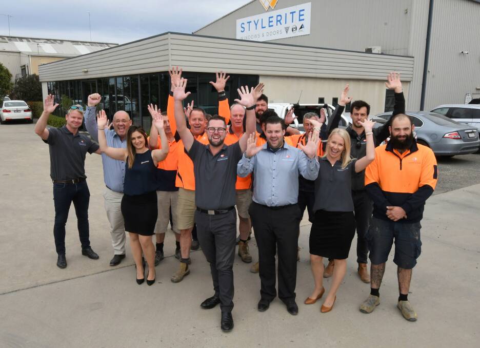 The Stylerite Windows and Doors team at their Ring Road factory. Picture: Lachlan Bence 