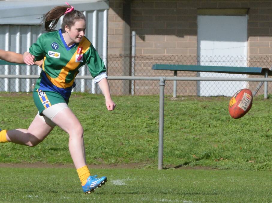 Instrumental: Tylah Bruhn's four goals were critical in Lake Wendouree's 78 point victory over Bacchus Marsh over the weekend.  Picture: Kate Healy. 