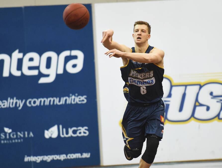 Taking charge: Ash Constable had one of his best performances of the year against the Melbourne Tigers, shooting 21 points as the hosts cruised to victory.  Picture: Luka Kuazlaric.  