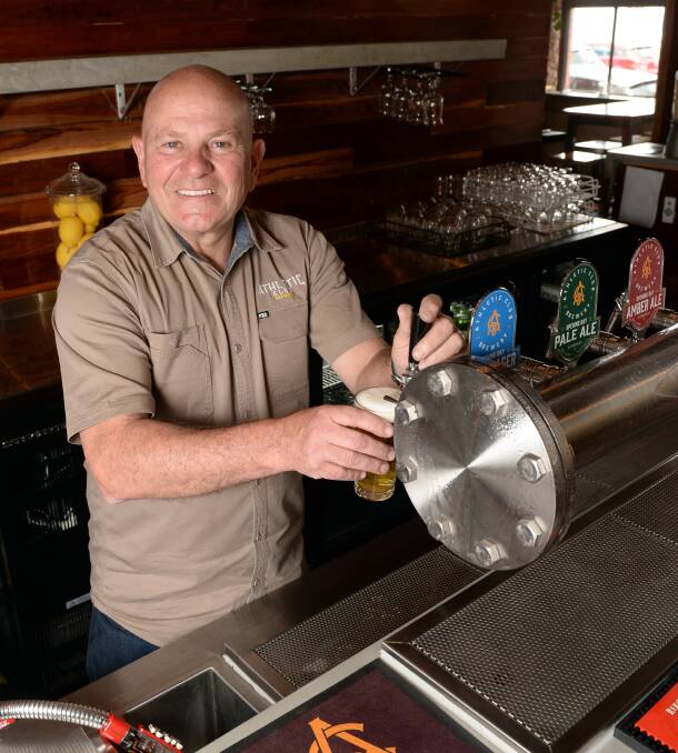 Doors open: After almost two years of waiting, Peter Parry will finally open Mair Street's Athletic Club Brewery this weekend.  Picture: Kate Healy. 
