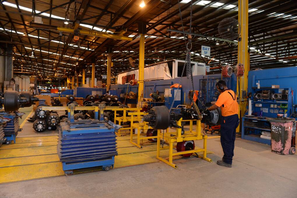Inside the MaxiTRANS factory in Wendouree  